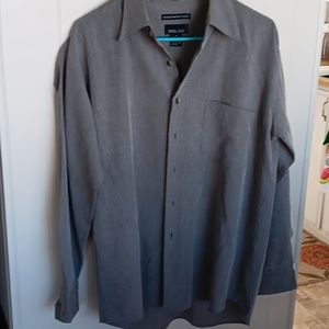 Penta club dress shirt gray Micro suede med. Mens.